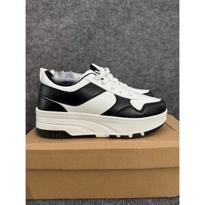 Heely's Roller Skate Shoes Black White Platform Shoes Removable Wheels Big Kid 5